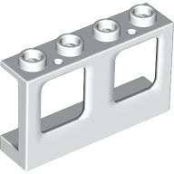 WALL W/WINDOW W. RADIUS4 1X4X2 (4521846) used