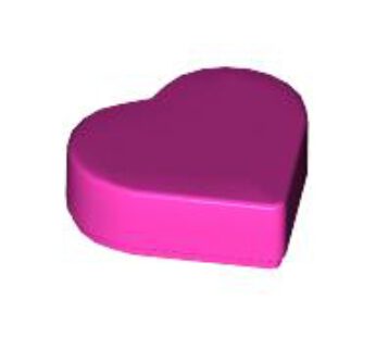 TILE 1X1, HEART, NO. 1 (6256130) used