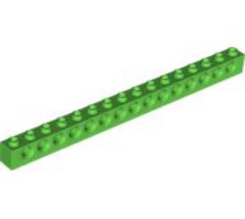 TECHNIC BRICK 1X16, Ø4,9 (6282104) used