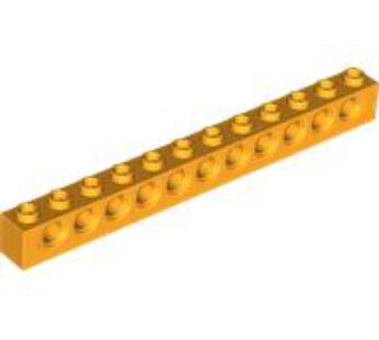 TECHNIC BRICK 1X12, Ø4,9 (6282106) used