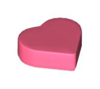 TILE 1X1, HEART, NO. 1 (6284154) used