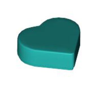 TILE 1X1, HEART, NO. 1 (6293280) used