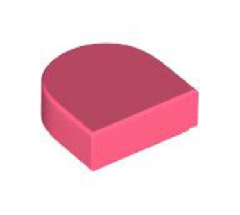 FLAT TILE 1X1, 1/2 CIRCLE (6341396) used