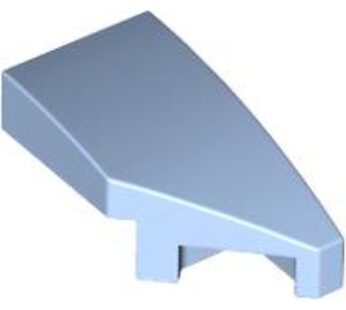 RIGHT PLATE 1X2, W/ BOW, 45 DEG. CUT (6372226) used