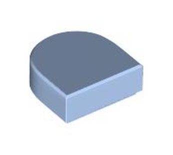 FLAT TILE 1X1, 1/2 CIRCLE (6372233) used
