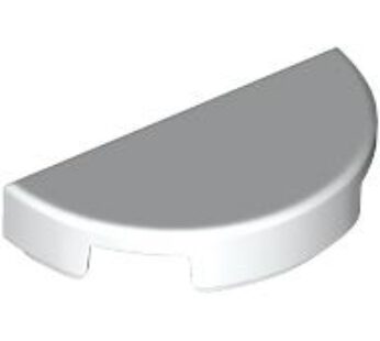 TILE 1X2, W/ 1/2 CIRCLE (6400114) used