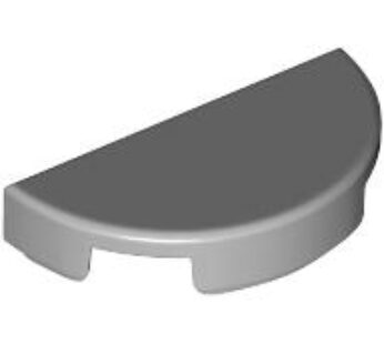 TILE 1X2, W/ 1/2 CIRCLE (6408629) used