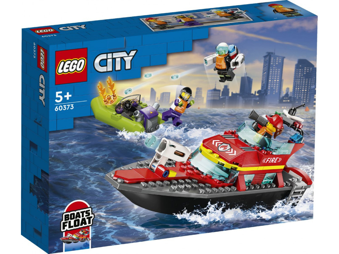 LEGO City 60373 Човен пожежної бригади (144 деталі)
